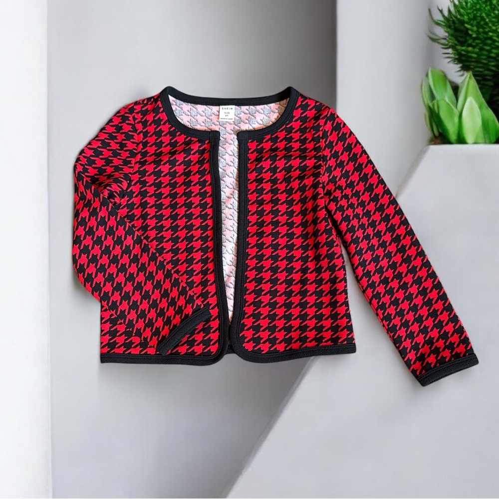 Girls Houndstooth Cardigan (6)